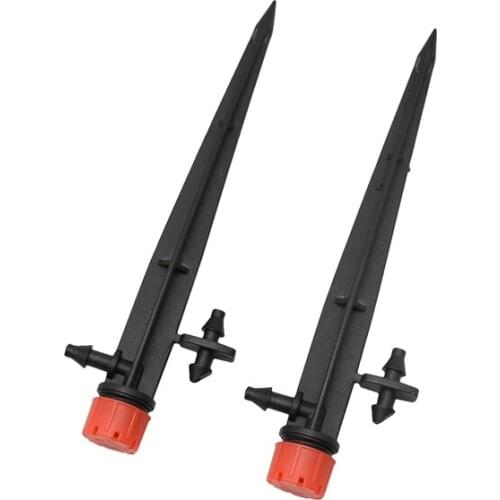 Red dripper 8-hole adjustable sprinkler nozzle drip irrigationgreenhouse garden watering for 1/4" hose 100pcs