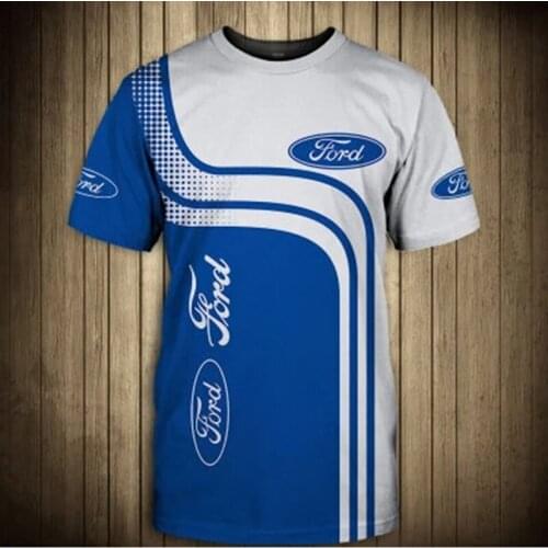 Summer fashion Ford car logo Men T shirt brand T-shirt, High Quality brand clothing short sleeve car auto t-shirt