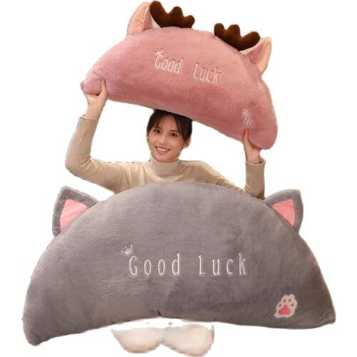 Cute cat rabbit bedside cushion large back princess style pillow children bed decor cushion soft high quality gift for girlfrien