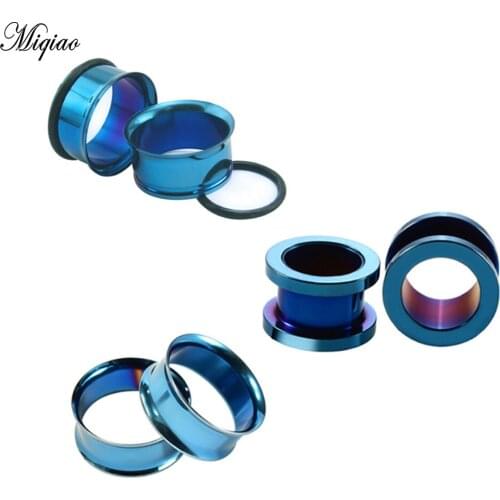 Miqiao 2 Pcs European and American Hot-selling Body Piercing Jewelry Stainless Steel Single Horn Ear Pinna