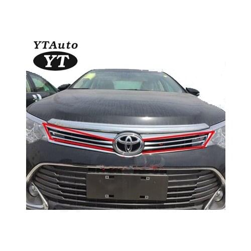 ABS Chrome front grille Grille Cover Trim For TOYOTA Camry 2015 4pcs/lots YT-71008