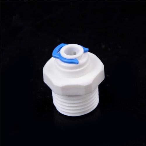 New 1PCS 1/2'' Thread Male to 1/4'' Push-in Fit Tube Quick Connect RO Water Quick Connect