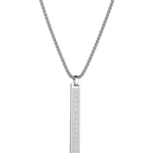 New Simple Geometric Rencentage Romal Number Pendant Necklaces for Men Boy Fashion Punk Jewelry