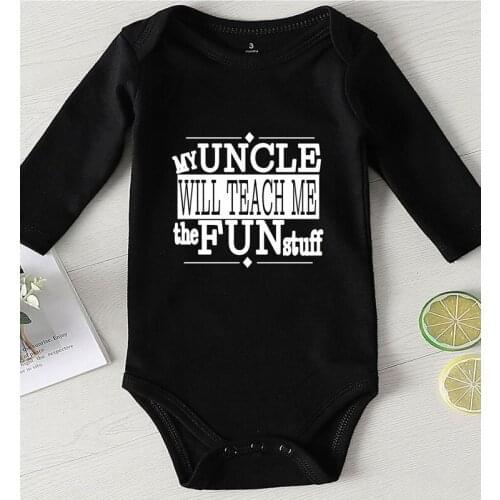 Baby Clothes Print Uncle Newborn Girl Outfit Toddler Winter Clothes Baby Boy Romper Kids' Things Bodysuit for Newborns