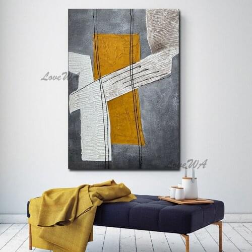 A Large Dark Drawing Hanging In The Living Room Modern Wall Art Picture For Hotel New Arrival Home Decoration Canvas No Framed