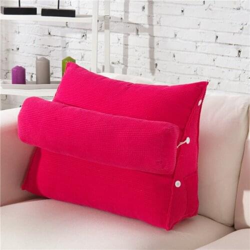 Simple Candy Color Backrest Pillows Support Waist Chair Pad Soft Tatami Mattress Lounger Reading Home Decor