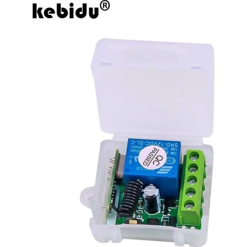 Kebidu 433 Mhz DC 12V Wireless Remote Control Switch 1CH relay 433Mhz Receiver Module For learning code Transmitter Remote