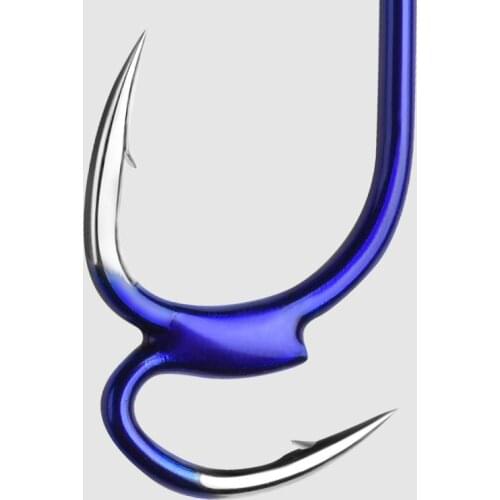 10Pcs/lot High-carbon Steel Two Strength Tip Sharp Fighting Fishing Hook With Barbed Fish Gear For Sea Fishing Double Hook A252