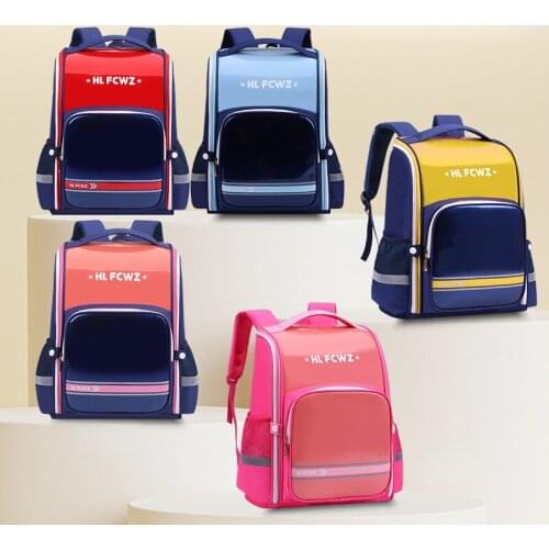 New PU Schoolbag for Boys and Girls Primary School Students Schoolbags 1-3-6 Grade Printing Children Schoolbags