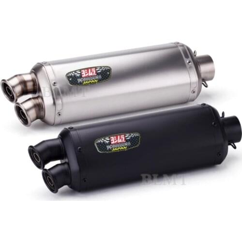 Universal 38-51mm Motorcycle Yoshimura Exhaust Tail Escape Modified 2 Holes Muffler DB Killer For R25 Z900 DUKE 390 ZX10R GSR750