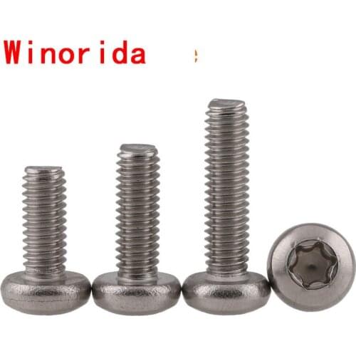 Gb2672 Stainless Steel 304 Internal Plum Pan Head Screw Anti Theft Six-lobe Round Head Screw M2m2.5 M3 M4 50PCS
