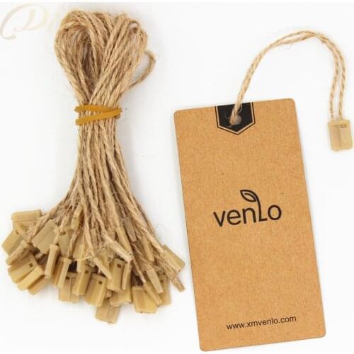 1000 pieces/lot jute hemp hang tag string in apparel 20cm jute hang tag string cord for garment price tag label