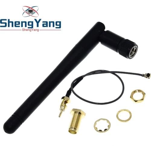 2.4GHz 3dBi WiFi 2.4g Antenna Aerial RP-SMA Male wireless router+ 17cm PCI U.FL IPX to RP SMA Male Pigtail Cable ESP8266 ESP32