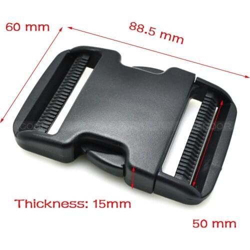 2" Plastic Side Release Buckles Dual Adjustable Padded Patrol Belt Molle Tactical Backpack Straps Webbing 50mm