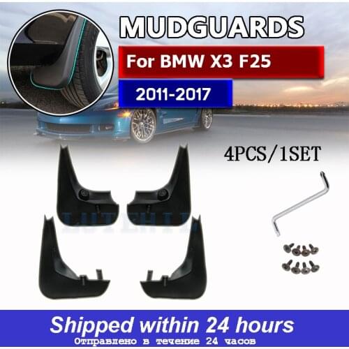 4pcs Car Fender Flares Mud Splash Guards Mud Flaps Mudguards Mudflaps for BMW X3 F25 2011-2016 Accessories