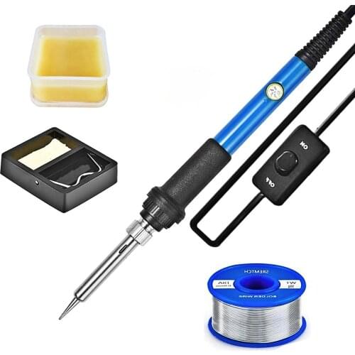 60W Electric Soldering iron station 220V 110V temperature adjustable welding soldering tools accessories Solder Paste