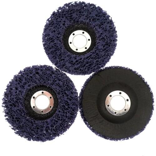 2pcs Grinder Wheel Poly Strip Disc Abrasive Wheel Durable Paint Rust Removal Clean for Angle Grinder Tools Trucks Motorcycles