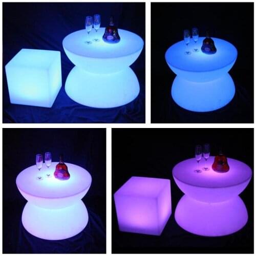 Led glowing table / led tv stand furniture/ led pub table SK-LF16B (D66*H44cm) free shipping 1pc