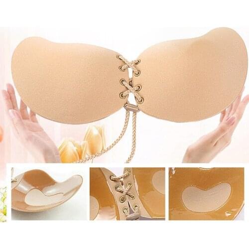 Silicone Bra Invisible Push Up Sexy Strapless Bra Stealth Adhesive Backless Breast Enhancer for Women Lady Nipple Cover
