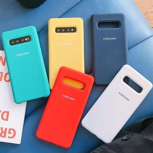 Samsung Galaxy S8 S9 S10 S20 S21 Plus S10E Note 20 Ultra 9 8 10 10+ Liquid Silicone Case Silky Soft-Touch Protective Back Cover