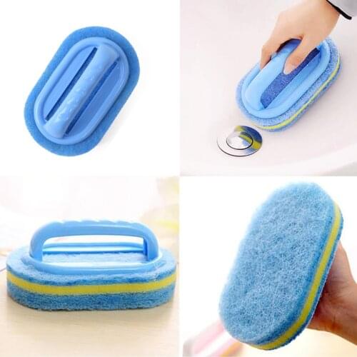 Kitchen Cleaning Bathroom Toilet Kitchen Glass Wall Cleaning Bath Brush Handheld Sponge Bath Bottom Cleaning Tools House Clean