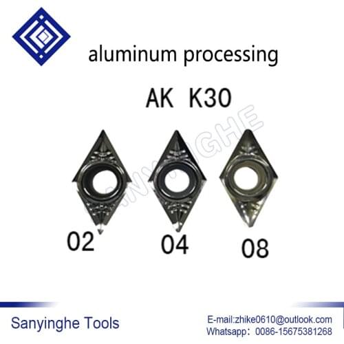 DCMT11T308-AK K30 10pcs/lots free shipping high quality sanyinghe cnc carbide turning inserts for aluminum