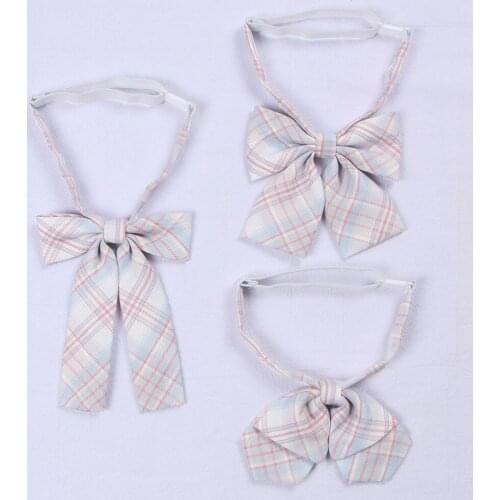 Jk Bowtie Uniform Accessories Japanese High School Girl Neck Rope Butterfly Knot Cravat Lattice Preppy Chic Free Of Tying A Knot