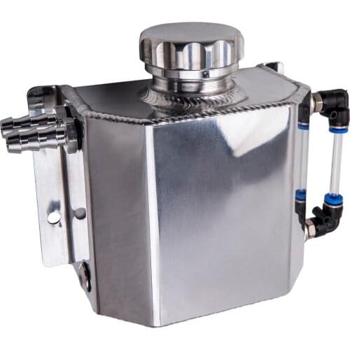 Hot Sale 1L Alloy Aluminium Oil Catch Can coolant Overflow Tank W/ Aluminum Cap Universal