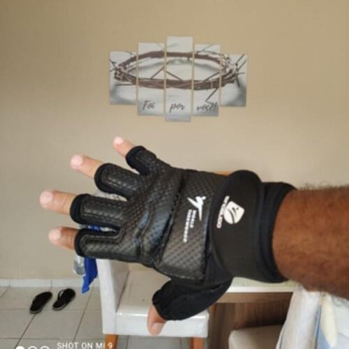 Hot Sale Karate Boxing Half Fingers Hand Gloves Adult Boxing Gloves WT Taekwondo Palm Protector Guard Kids SandaTraining Gloves