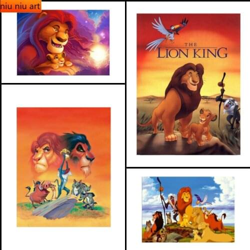 Cartoon Lion King Diamond Painting Disney Anime Diamond Inlaid Diamond Mosaic Diamond Embroidery Cross Stitch Kits Home Decor