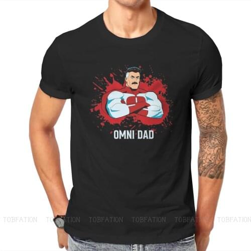 Cool Dad O Neck TShirt Invincible Mark Nolan Omni-Man Debbie TV Series Pure Cotton T Shirt Men Clothes Fashion Plus Size