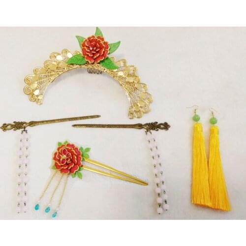 New fashion Anime Akatsuki no Yona Handmade copper Cosplay Hairpin Hair Clip Hairpieces Costume Accessory Cosplay