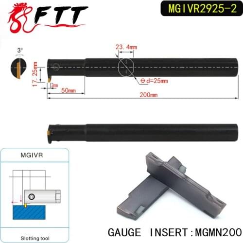 MGIVR2925-2 Intermal Parting and Grooving Turning Tool Holder For MGMN200 Insert Right Hand Bars MGMN 200