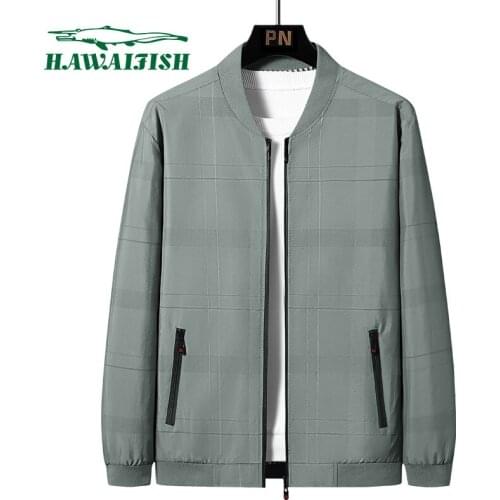 Hawaifish brand mens jacket 2021 Spring and autumn Korean casual baseball veste homme stand collar all-match chaqueta hombre