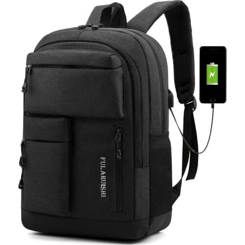 2021 Mens Backpack Multi-pocket Male Laptop Backpack Travel Shoulder Bag Solid Color Teen School bag For Male Student Backpacks