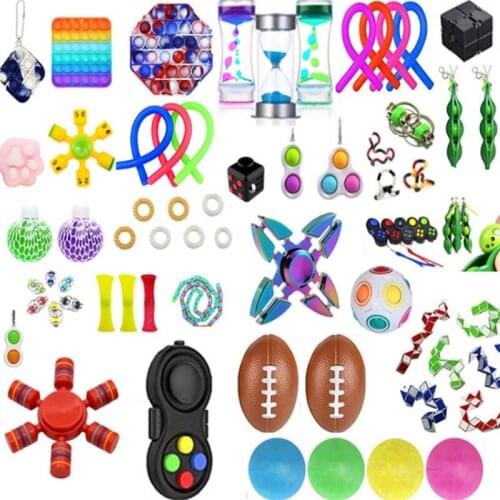 Squishy Push Bubble Anti Stress Fidget Toys Sensory Antistress Sensory Toy Autism Stress Reliver Toy For Adults Kids