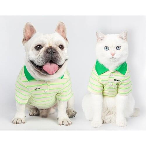 Dog Pet Clothes For Cats Summer Shirt Beach Plaid Blouse French Bulldog Live Corgi Puppy Spring Blouses Cute Vacation Outfits