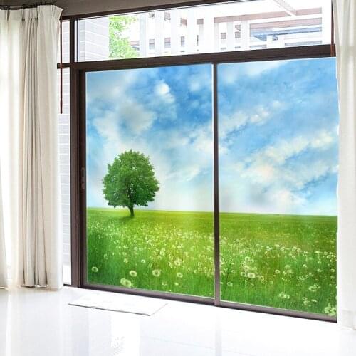 Custom self-adhesive frosted glass film custom toilet bathroom sliding door window sticker opaque window window sticker prairie