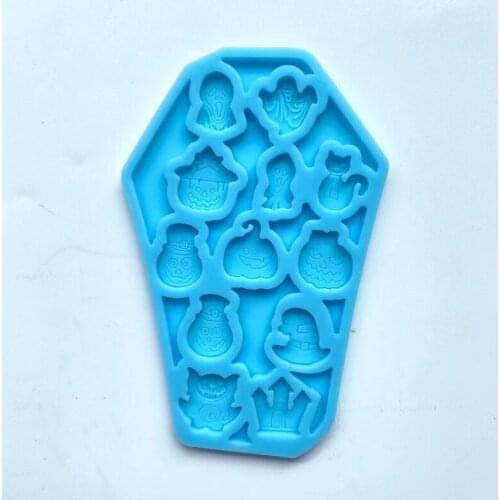 X4YA DIY Silicone Mold Halloween Coffin Shape Multiple Earrings Combination Epoxy Mould Crafts Jewelry Making Necklace Casting