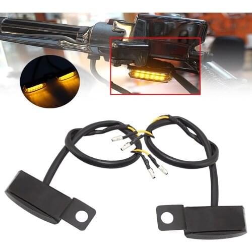 Motorcycle LED Turn Signal Light Amber Flowing Water Flash Blinker Indicator For BMW Harley Chopper Cafe Racer Bob Scooter ATV