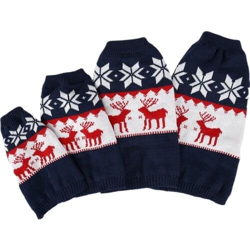 Elk Cat dog sweater Small dog Clothes Winter Christmas Comfortable Warm Puppy Pet Knitwear Sweaters clothing for Cats dogs