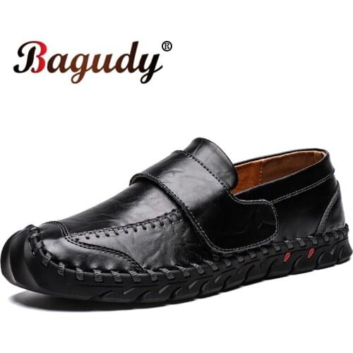 Genuine Leather Mens Casual Shoes Men Loafers Moccasins Breathable Black Men Driving Shoes Fashion Comfortable Leather Shoes 45