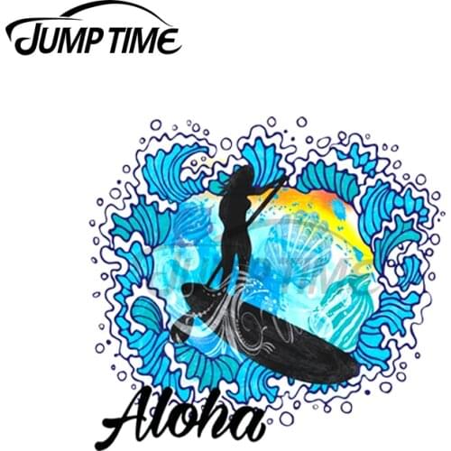 JumpTime 13 x 10.8cm For Sup paddle Boarder Beautiful Ocean Blue SPLASH Decal Waterproof Decals Car Accessories 3D Car Stickers
