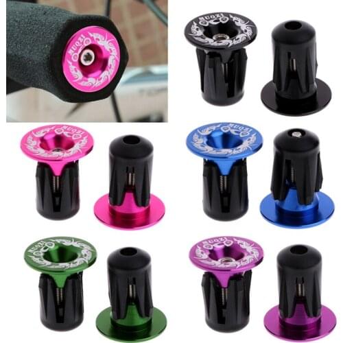1Pair Aluminum Alloy Handlebar Grips Bar End Plugs Cap For MTB Road Bike Cycling