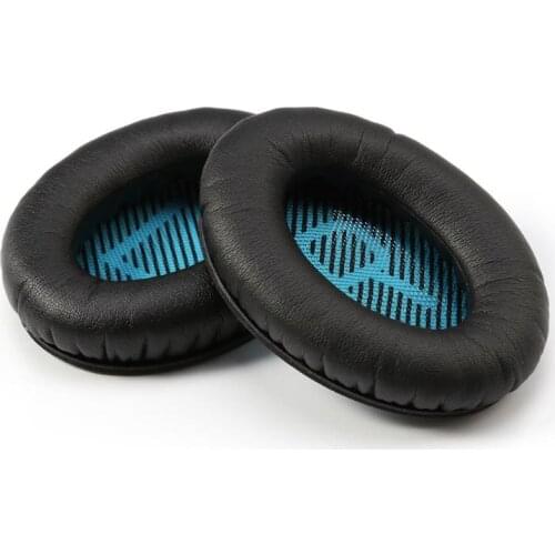 ALLOYSEED 1Pair Earphone Replacement L/R Leather Earpad Ear Pad Pads Cushion for Bose Quietcomfort 2 QC2 QC15 QC25 AE2 Headphone