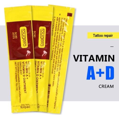 100 pcs/lot Tattoo Fougera Recovery Cream Vitamin A+Vitamin D Ointment Tattoo Repairing Cream Tattoo Supplies