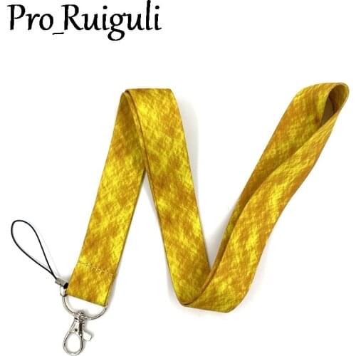 30pcs Texture Gold Pattern Lanyard Keys Phone Holder Funny Neck Strap With Keyring ID Card DIY Animal webbings ribbons Hang Rope