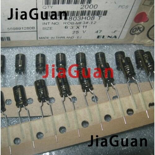 20PCS ELNA TONEREX 25V47UF 6.3X11MM ROB 47UF 25V tuner audio capacitor 25V/47UF TONEREX 47UF 47uF/25v