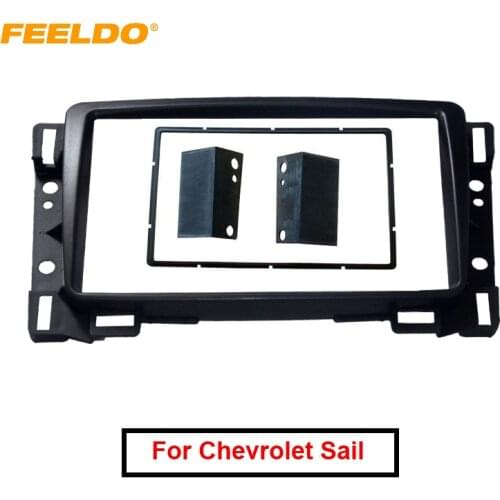FEELDO Car Refitting DVD 2Din Fascia Frame For Chevrolet Sail Radio DVD Stereo Panel Dash Mount Install Trim Kit Refit Frame