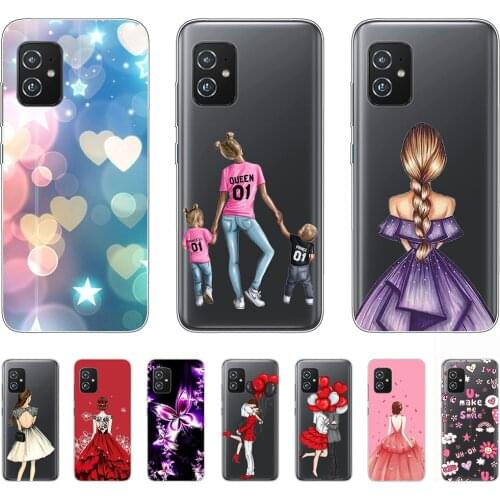 For Asus Zenfone 8 Case Tpu Silicon Luxury Shell Phone Cover on Zenfone 8 Fliip Anti-knock Parent-child Fundas Coque Etui Bumper
